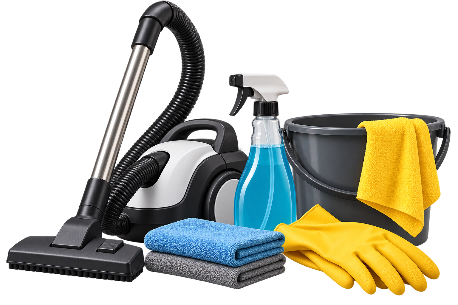 Professional cleaning a home